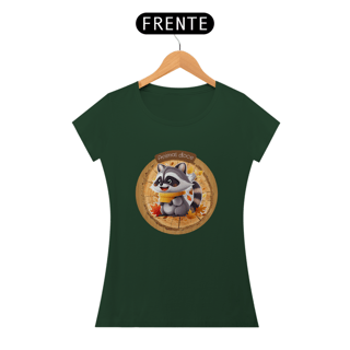 Nome do produto CAMISETA BABY LONG ALGODÃO PIMA, RACOON