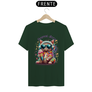 Nome do produto CAMISETA T-SHIRT ALGODÃO PIMA CAT, ANIMAL DOCE