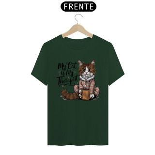 Nome do produto CAMISETA T-SHIRT CLASSIC, MY CAT IS MY THERAPIST