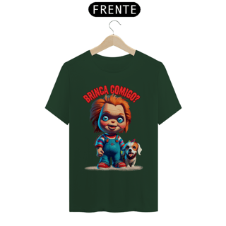 Nome do produto CAMISETA T-SHIRT PIMA DOG, LINHA FILME CHUCKY BRINCA COMIGO