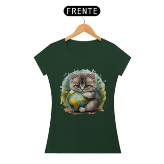 Nome do produto CAMISETA  BABY LONG PIMA, CAT PLANETA