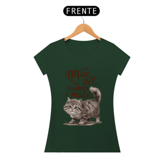 Nome do produto CAMISETA BABY LONG PIMA CAT, MÃE DE PET TAMBÉM E MÃE