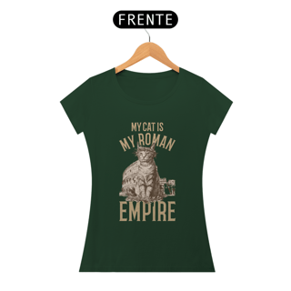 Nome do produto CAMISETA BABY LONG PIMA, MY CAT IS MY ROMAN