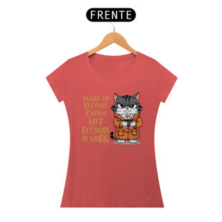 Nome do produto CAMISETA BABY LONG ESTONADA, CAT COFFEE