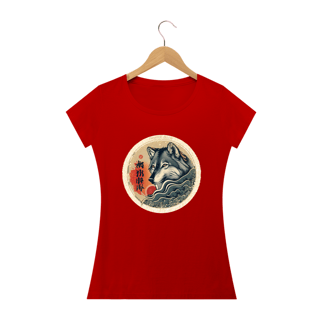 Nome do produto CAMISETA BABY LONG QUALITY,  AKITA INU SOL NASCENTE