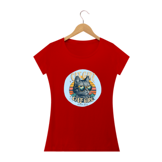 Nome do produto CAMISETA BABY LONG QUALITY, CAT GIRL