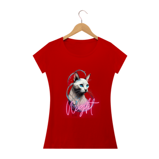 Nome do produto CAMISETA BABY LONG QUALITY, CAT NIGHT