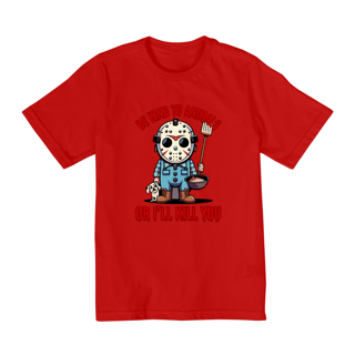 Nome do produto CAMISETA QUALITY INFANTIL, DOG LINHA FILME JASON BE KIND TO ANIMALS, SEXTA FEIRA 13-2 A 8 ANOS