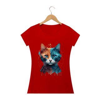 Nome do produto CAMISETA BABY LONG QUALITY, COLORFUL CAT