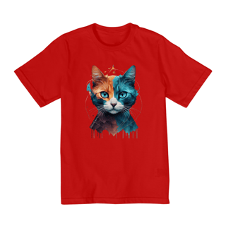 Nome do produto CAMISETA QUALITY INFANTIL,COLORFUL CAT-2 A 8 ANOS