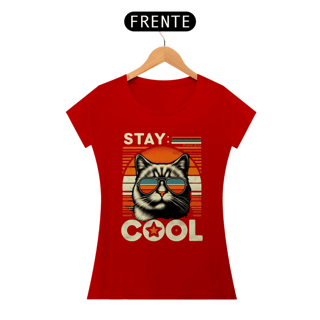 Nome do produto CAMISETA BABY LONG CLASSIC CAT, STAY COOL