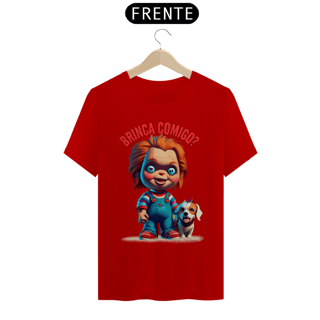 Nome do produto CAMISETA T-SHIRT QUALITY DOG, LINHA FILME CHUCKY BRINCA COMIGO