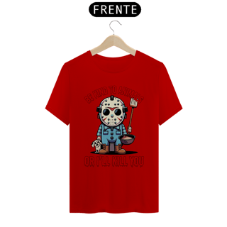 Nome do produto CAMISETA T-SHIRT QUALITY DOG, LINHA FILME JASON BE KIND TO ANIMALS, SEXTA FEIRA 13