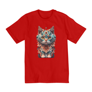 Nome do produto CAMISETA QUALITY INFANTIL COLORFUL CAT- 2 A 8 ANOS