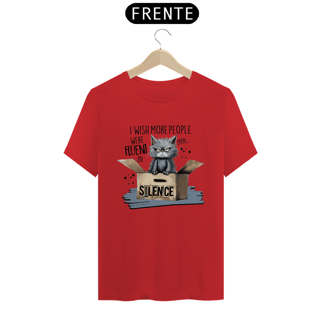 Nome do produto CAMISETA T-SHIRT PRIME, CAT FRASES SILENCE 