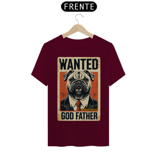 Nome do produto CAMISETA T-SHIRT QUALITY, DOG BULLDOG GOD FATHER, COLORS