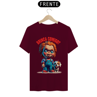 Nome do produto CAMISETA T-SHIRT QUALITY DOG, LINHA FILME CHUCKY BRINCA COMIGO