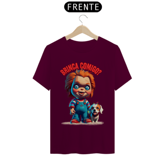 Nome do produto CAMISETA T-SHIRT CLASSIC DOG, LINHA FILME CHUCKY BRINCA COMIGO