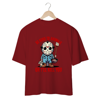Nome do produto CAMISETA OVERSIZED DOG, LINHA FILME JASON BE KIND TO ANIMALS, SEXTA FEIRA 13