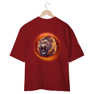 Nome do produto CAMISETA OVERSIZED COSTAS, LION ON FIRE