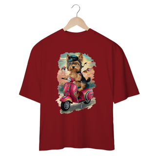 Nome do produto CAMISETA OVERSIZED, DOG YORKSHIRE VESPA
