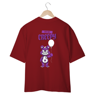 Nome do produto CAMISETA OVERSIZED COSTAS, URSINHO PYSCHO CUTE BUT CREEPY