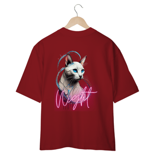 Nome do produto CAMISETA OVERSIZED COSTAS, CAT NIGHT