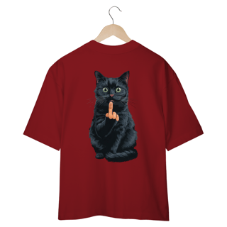 Nome do produto CAMISETA OVERSIZED COSTAS, BLACK CAT FINGER