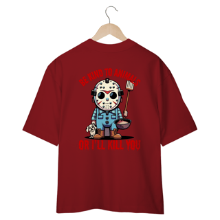 Nome do produto CAMISETA OVERSIZED COSTAS, LINHA FLME  JASON, BE  KIND TO ANIMALS