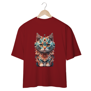 Nome do produto CAMISETA OVERSIZED, CAT COLORFUL
