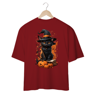 Nome do produto CAMISETA OVERSIZED, BLACK CAT HALLOWEEN