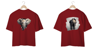 Nome do produto CAMISETA OVERSIZED F/V, ELEPHANT