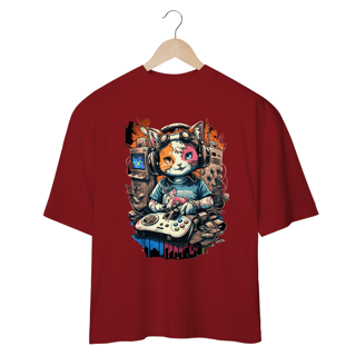 Nome do produto CAMISETA OVERSIZED, CAT GAME