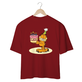Nome do produto CAMISETA OVERSIZED, GARFIELD FELIZ ANIVERSARIO 