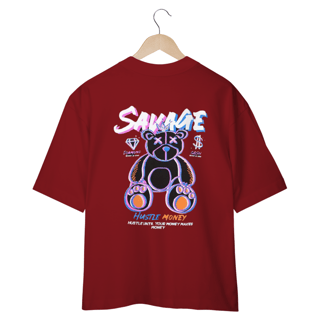 Nome do produto CAMISETA OVERSIZED COSTAS, URSINHO SAVAGE 