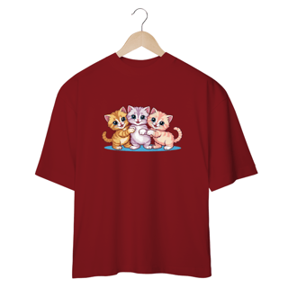 Nome do produto CAMISETA OVERSIZED, CAT FRIENDS