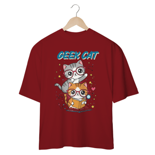 Nome do produto CAMISETA OVERSIZED, GEEK CAT