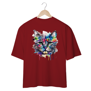 Nome do produto CAMISETA OVERSIZED, CAT POP ART