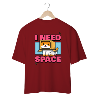 Nome do produto CAMISETA OVERSIZED, CAT I NEED SPACE