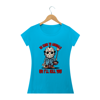 Nome do produto CAMISETA BABY LONG QUALITY DOG, JASON BE KIND SEXTA FEIRA 13