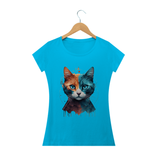 Nome do produto CAMISETA BABY LONG CLASSIC, COLORFUL CAT 