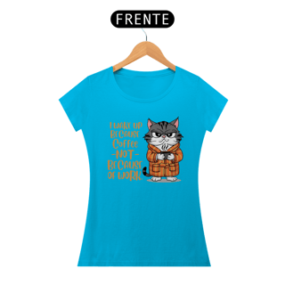 Nome do produto CAMISETA BABY LONG CLASSIC, CAT COFFEE