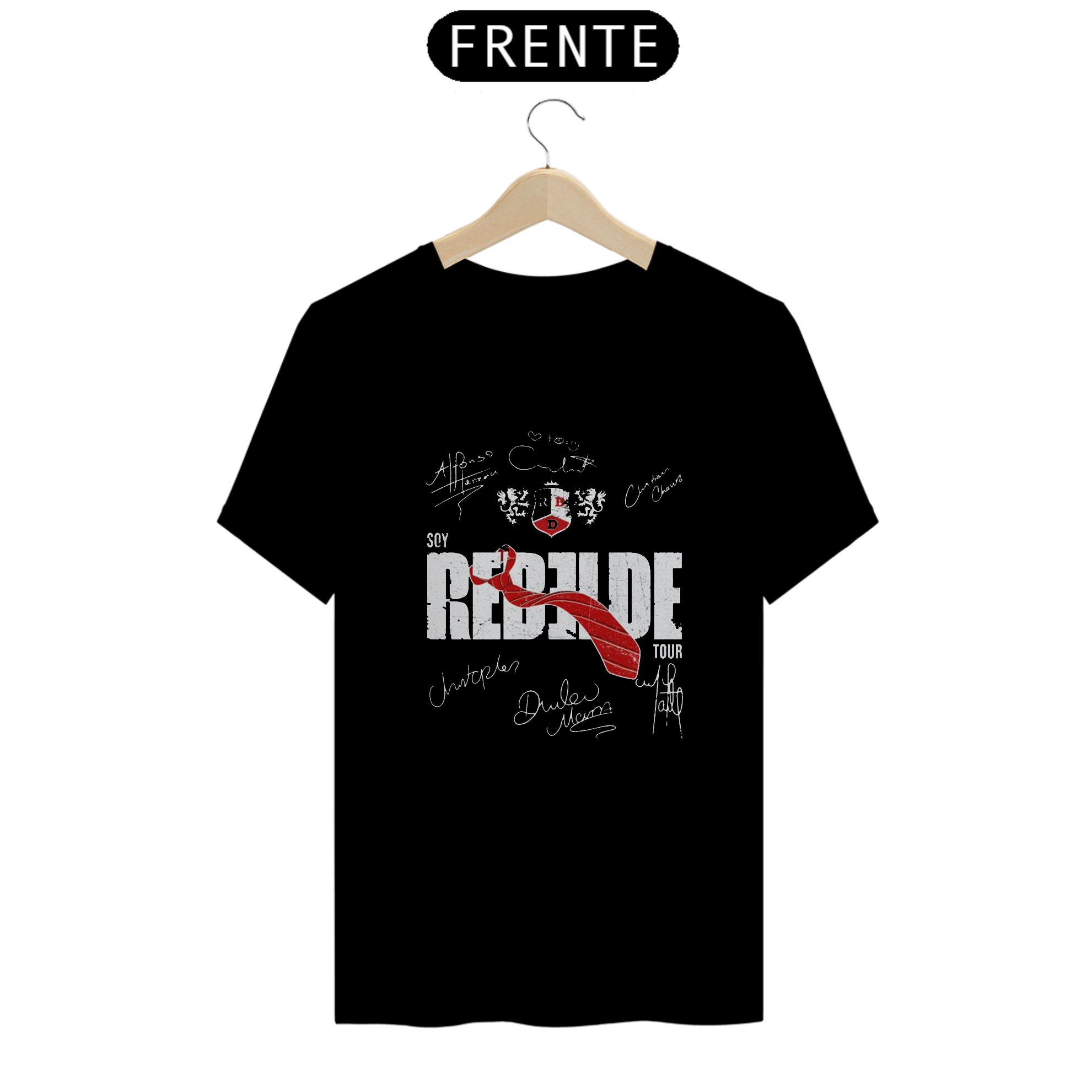 Camiseta Rebelde Assinaturas RBD 