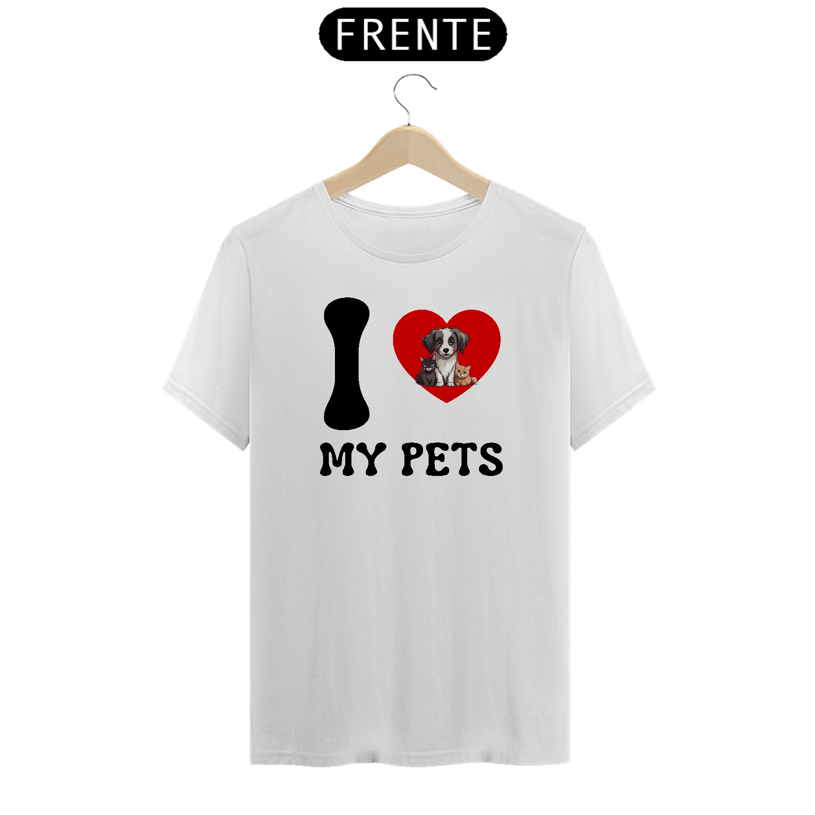 Camiseta I Love My Pets