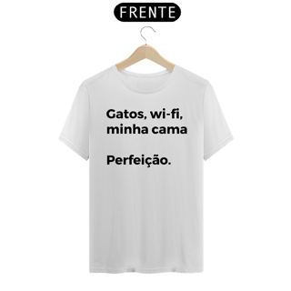 Camisetas Gatos, Wi-fi, Cama, Perfeição