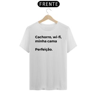 Camiseta Cachorro, Wi-fi, Cama, Perfeição