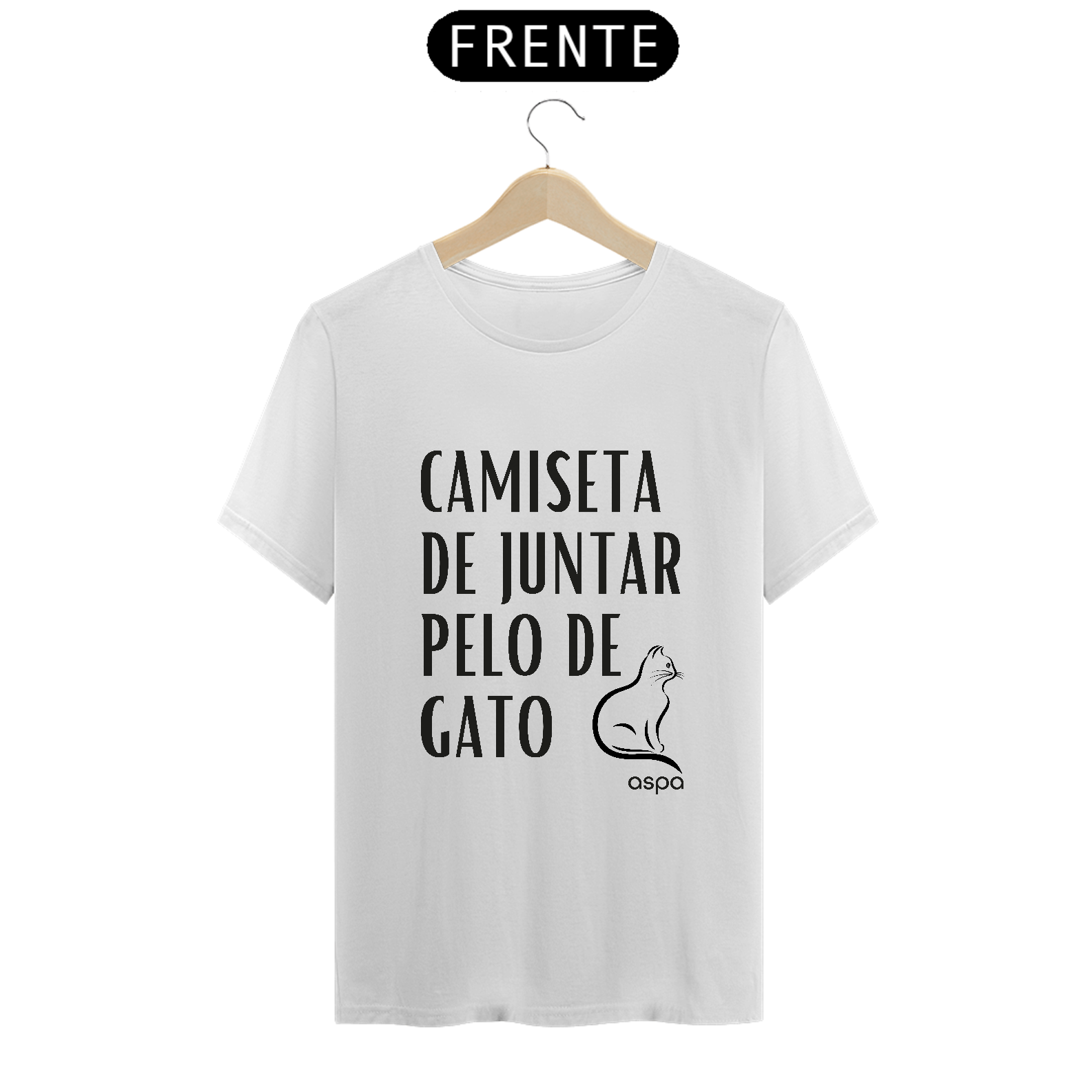 Camiseta Aspa - Camiseta de Juntar Pelo de Gato