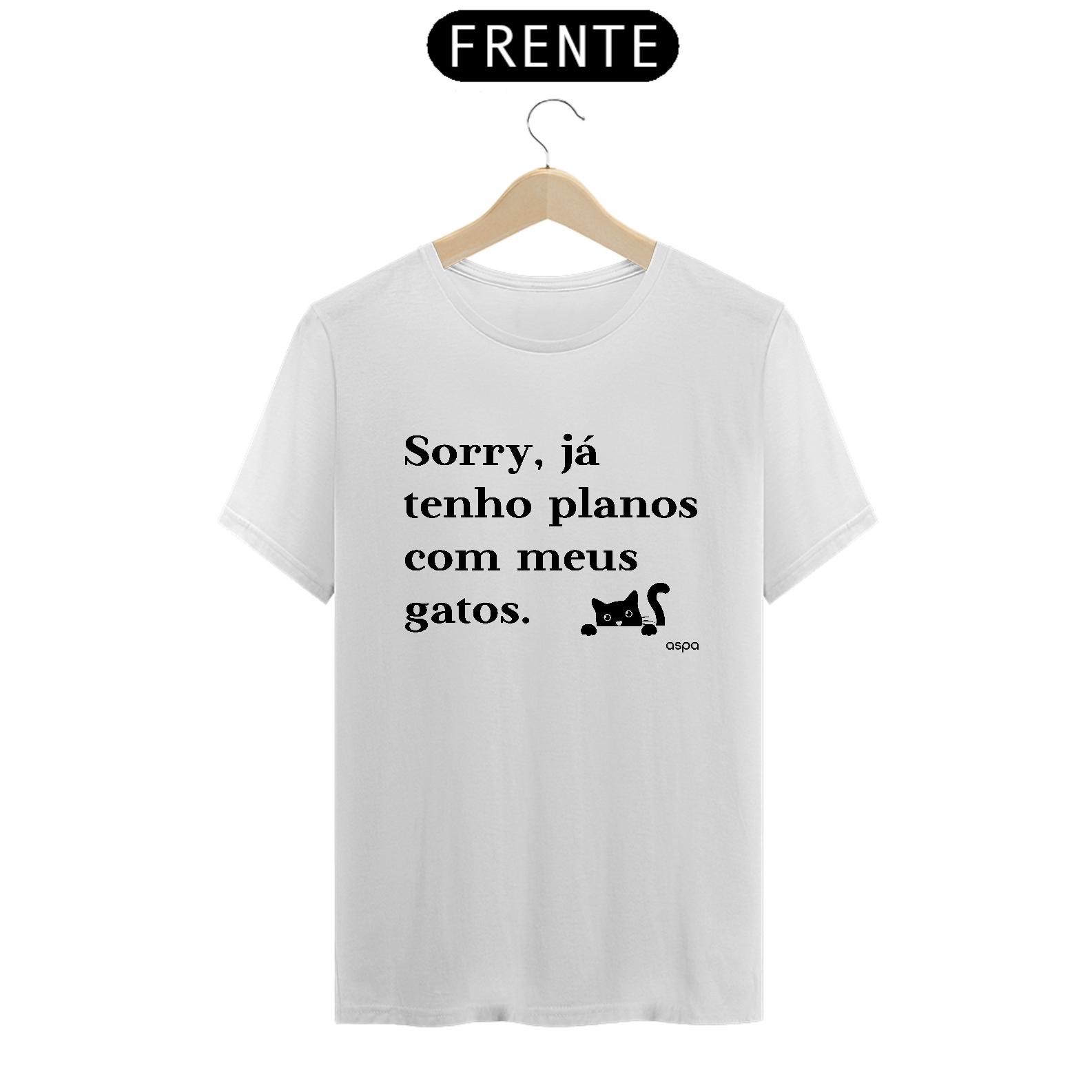 Camiseta Aspa - Tenho planos com meus Gatos