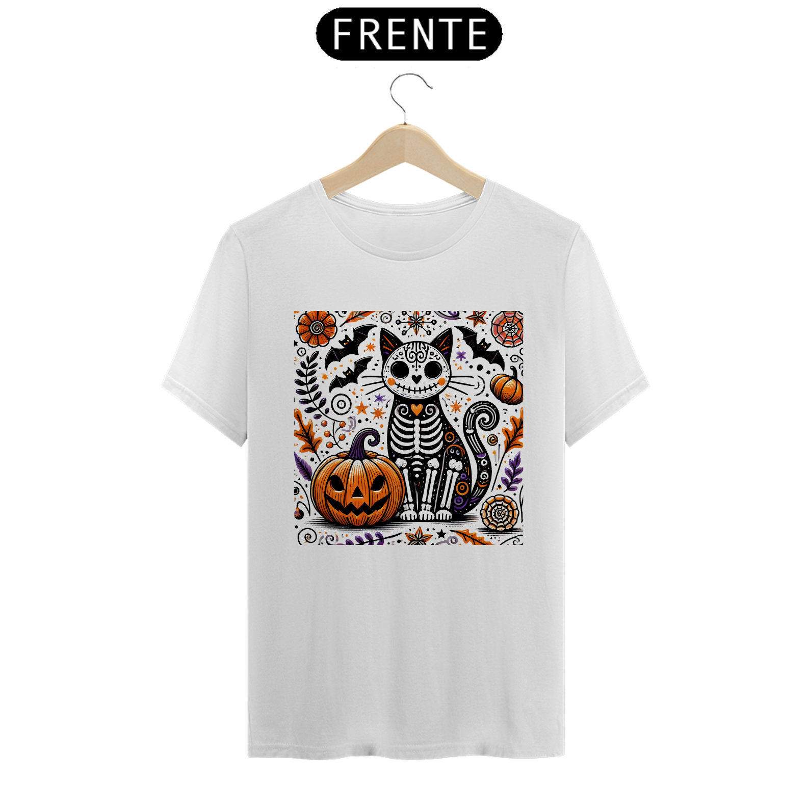 Camiseta Gato Halloween - #002