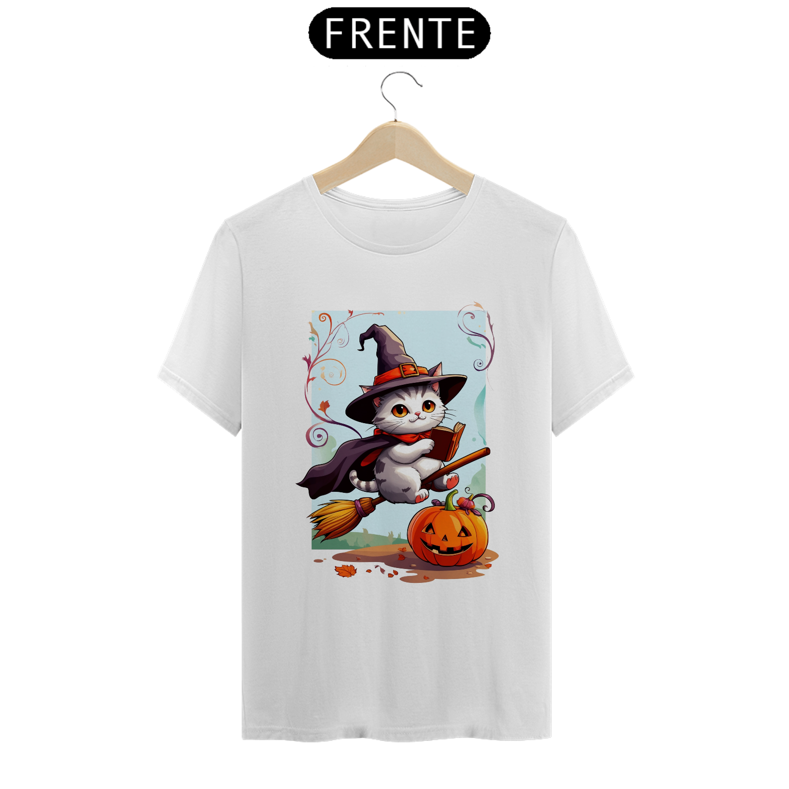 Camiseta Gato Halloween - #004